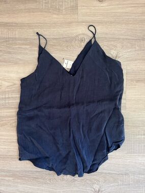 Express Navy V-Neck Spaghetti Strap Tank Top